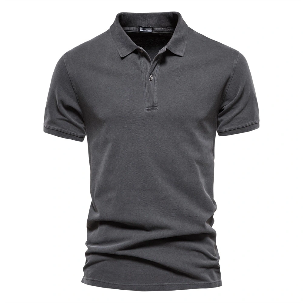 West Louis™: Effortless Cool - 100% Cotton Polo Shirt for Everyday Style.