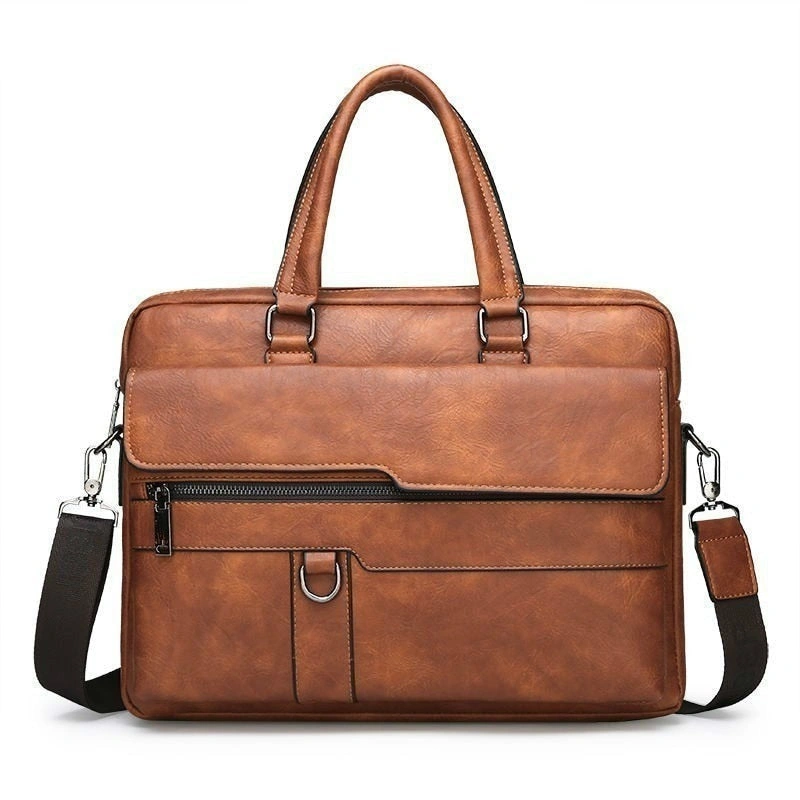 West Louis™ Luxe Split Leather Brief - Effortless Style & Sophistication